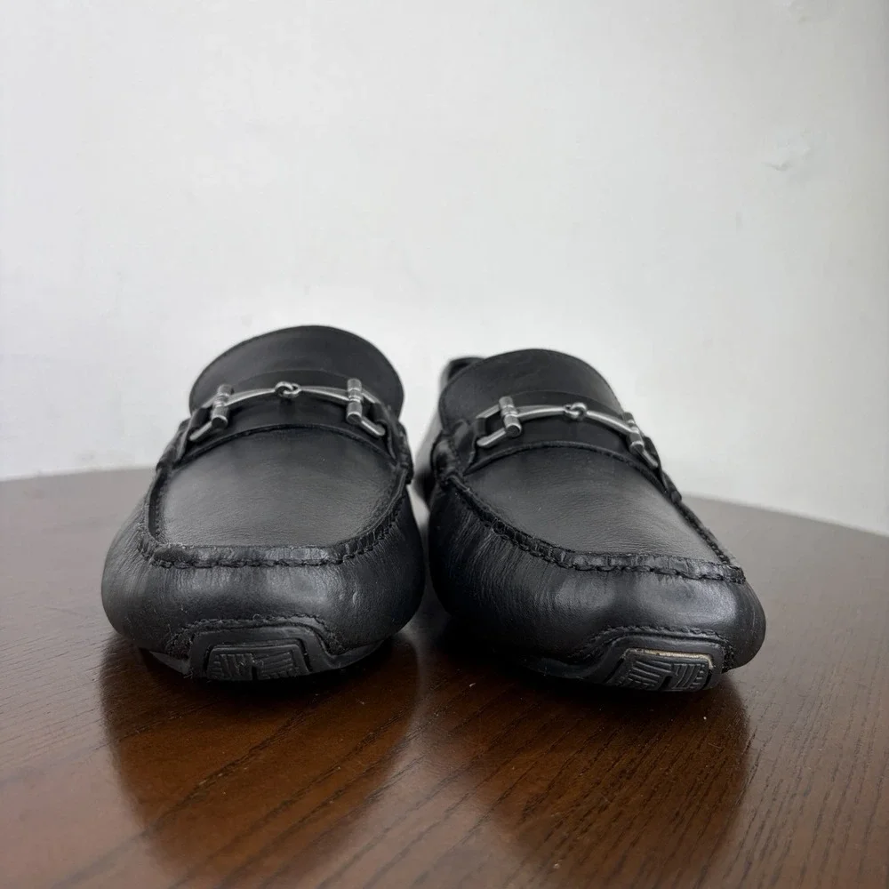 Cole Haan Somerset Shoes Men's 10M Black Leather Horsebit Bit Driving Loafers